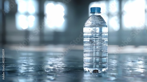 Bottle of fresh water concept