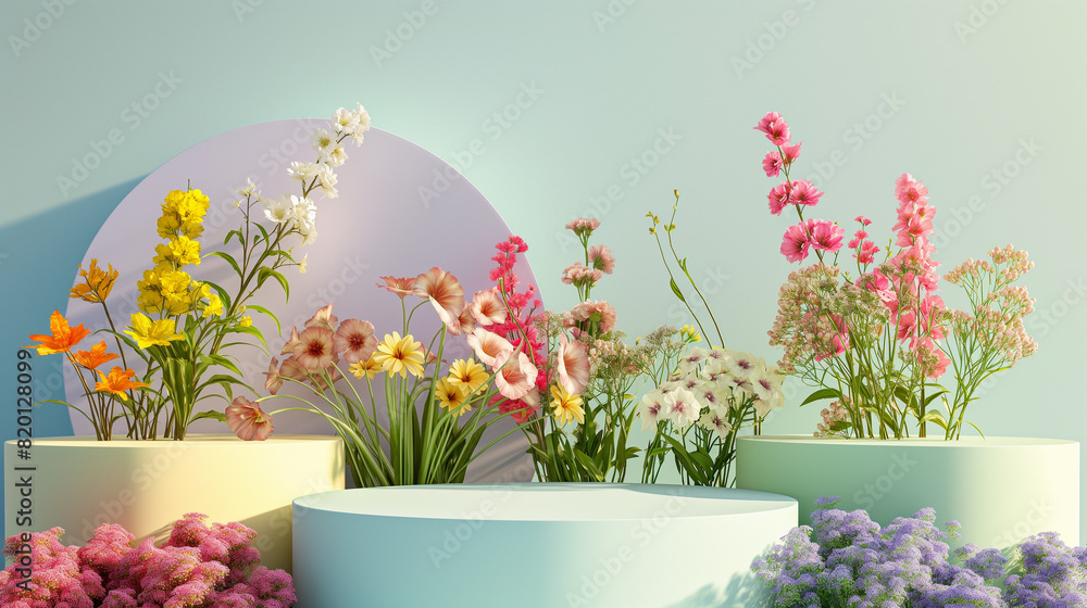台とお花のデザイン 台とお花のデザイン