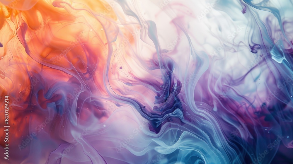 Gorgeous abstraction created by slowly blending and softly combining liquid paints Gorgeous abstraction created by slowly blending and softly combining liquid paints