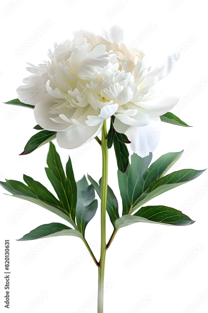 White peony isolated on transparent background White peony isolated on transparent background