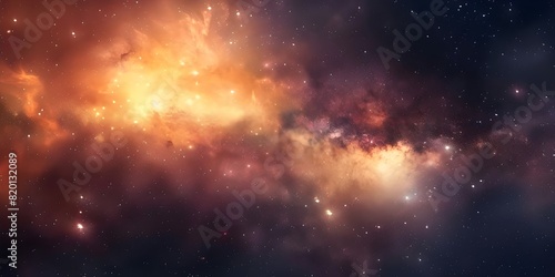 Nebulae and star fields in space