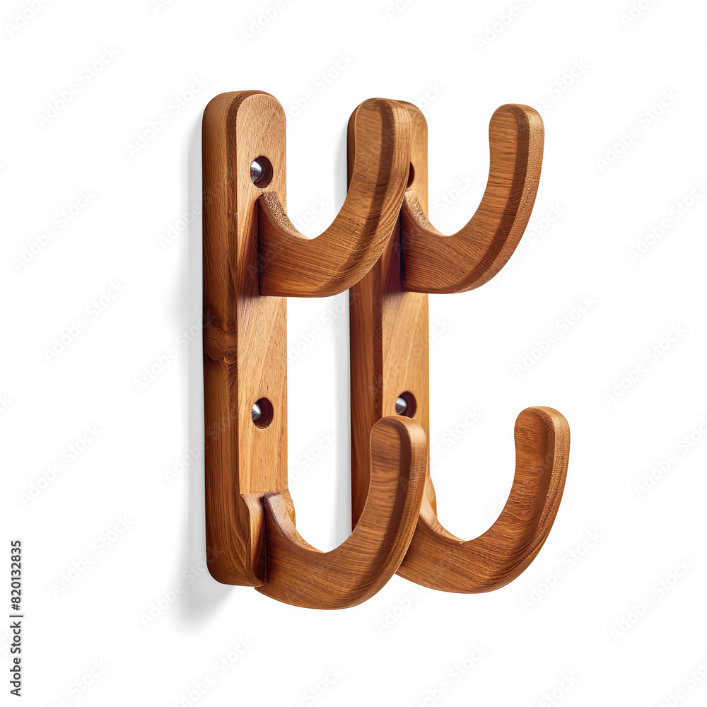 Wooden Wall Hooks isolated on a transparent background Wooden Wall Hooks isolated on a transparent background