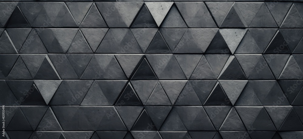 A black and white photo of a wall with a lot of squares and triangles A black and white photo of a wall with a lot of squares and triangles
