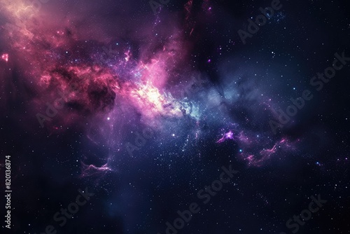 Vibrant colors of the galaxy at night