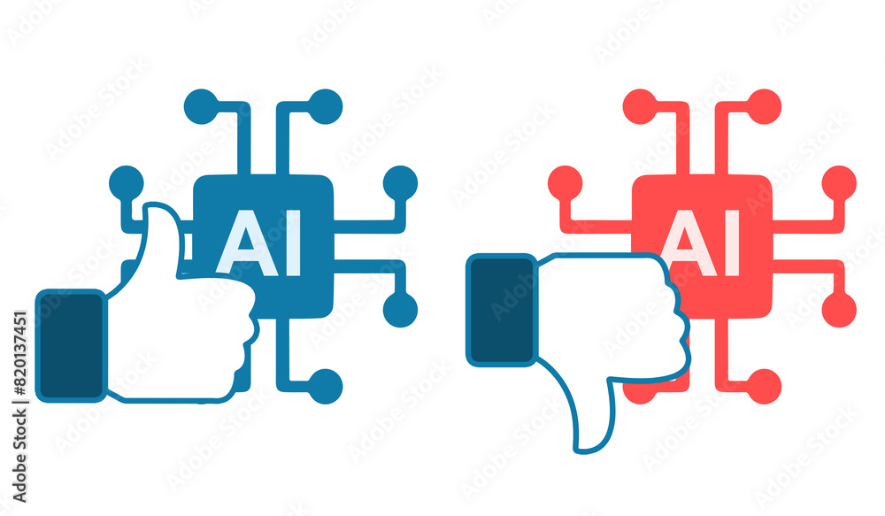 sondaggio Like icon con testa e globo con fondo trasparente , like positivo like negativo rosso blu AI intelligenza artificiale sondaggio Like icon con testa e globo con fondo trasparente , like positivo like negativo rosso blu AI intelligenza artificiale