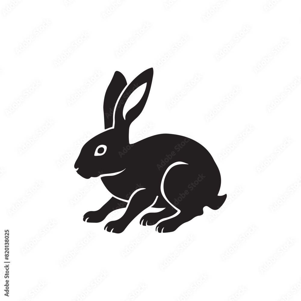 illustration of a rabbit with background illustration of a rabbit with background