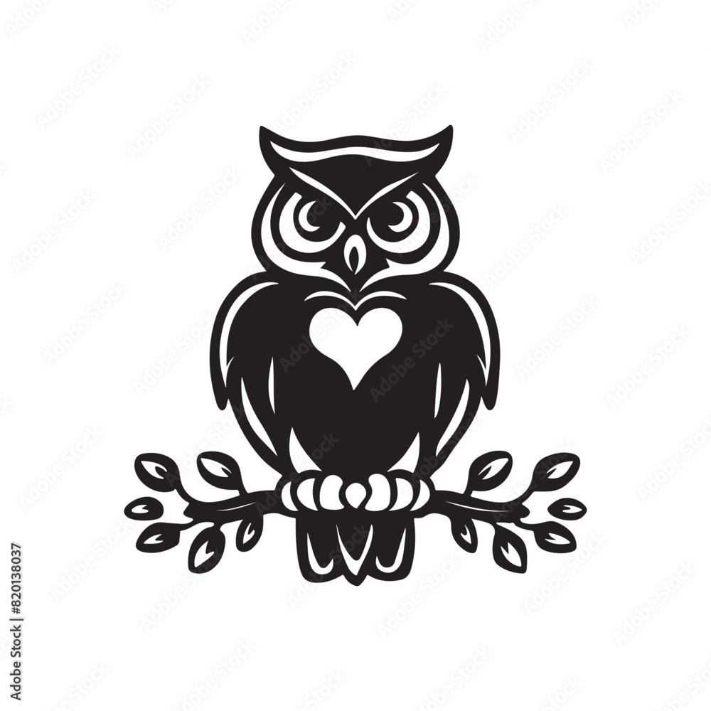 Cute owl coloring page hand drawn owl outline illustration. Cute owl coloring page hand drawn owl outline illustration.