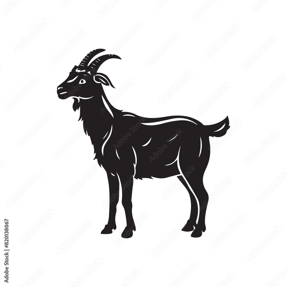 Goat silhouette vector illustration Goat silhouette vector illustration