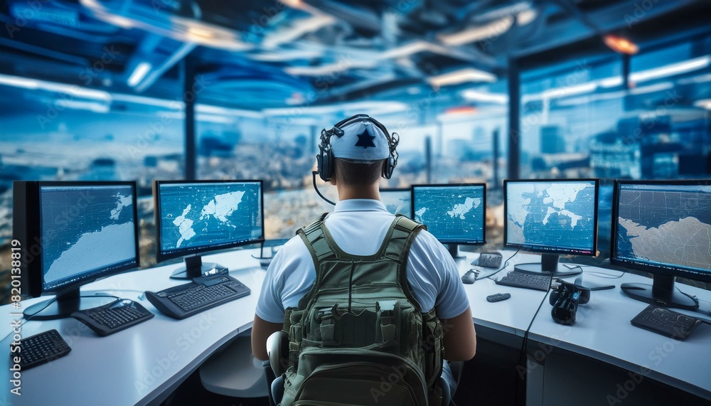 Coordinated Precision: Military Command Center in Action Coordinated Precision: Military Command Center in Action
