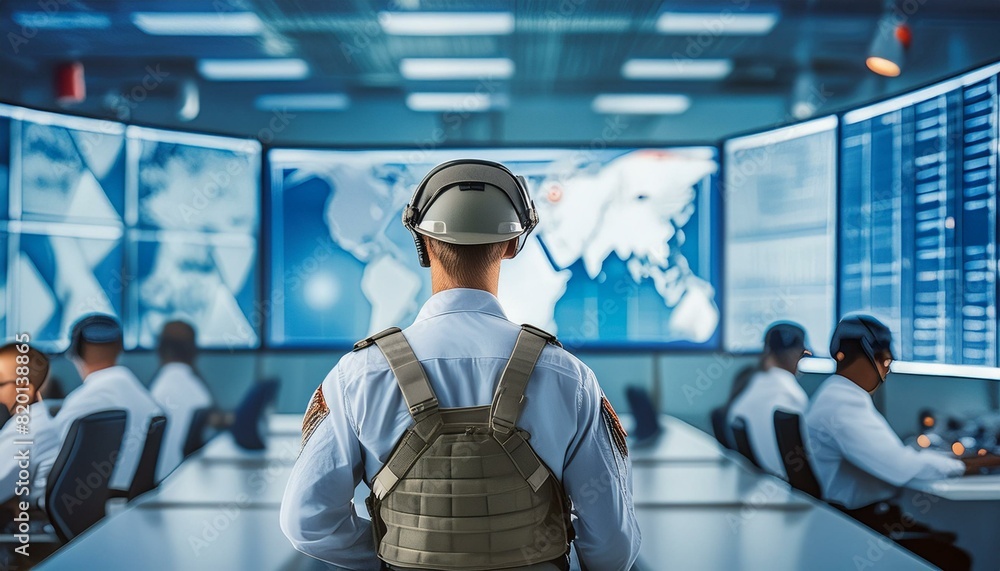 Coordinated Precision: Military Command Center in Action Coordinated Precision: Military Command Center in Action