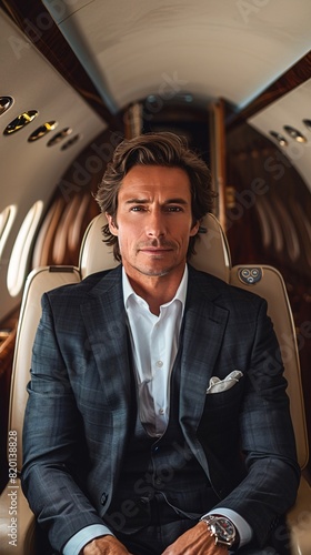 rich man on plane © Vlad Kapusta
