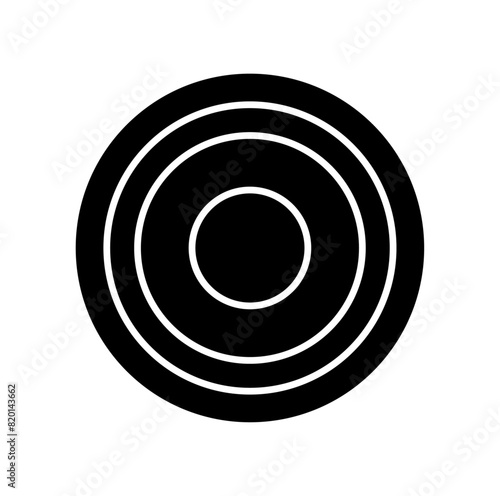 black carrom circular pieces