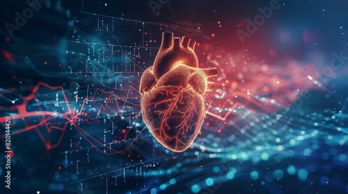 Digital human heart with pulse