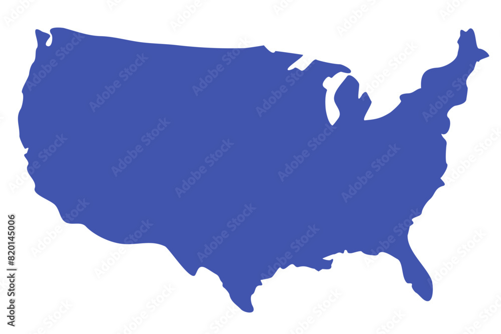 USA map simple, United States of America map – vector USA map simple, United States of America map – vector