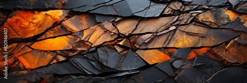 Dynamic Layered Rock Formation with Intense  Warm Backlighting - Geology  Abstract Background