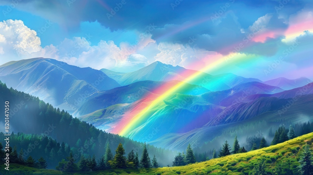 Rainbow in the mountainsRainbow in the mountains Rainbow in the mountainsRainbow in the mountains