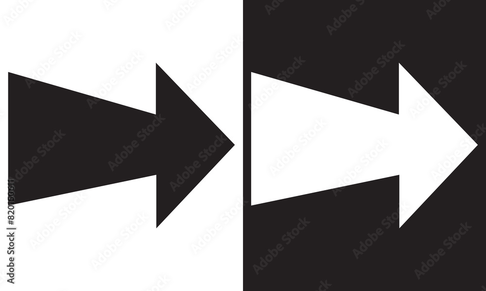 White and black paper arrow isolated on white and black background. EPS 10/AI White and black paper arrow isolated on white and black background. EPS 10/AI