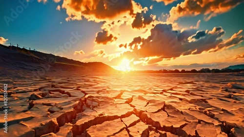 global warming and drought thirst post apocalyptic photo