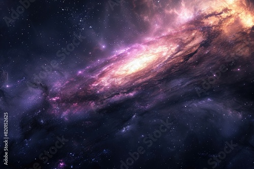 Amazing galaxy with nebulas and cosmic dust © ibhonk
