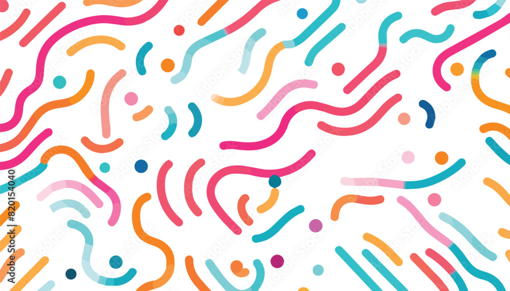 Obraz premium Abstract background with colorful curved lines. Vector illustration for your design.