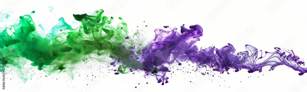 Green and purple paint splash Green and purple paint splash