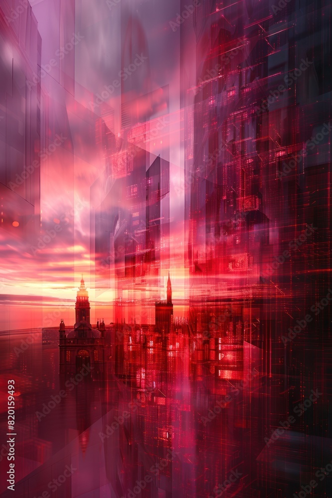 Naklejka premium Urban Twilight Symphony