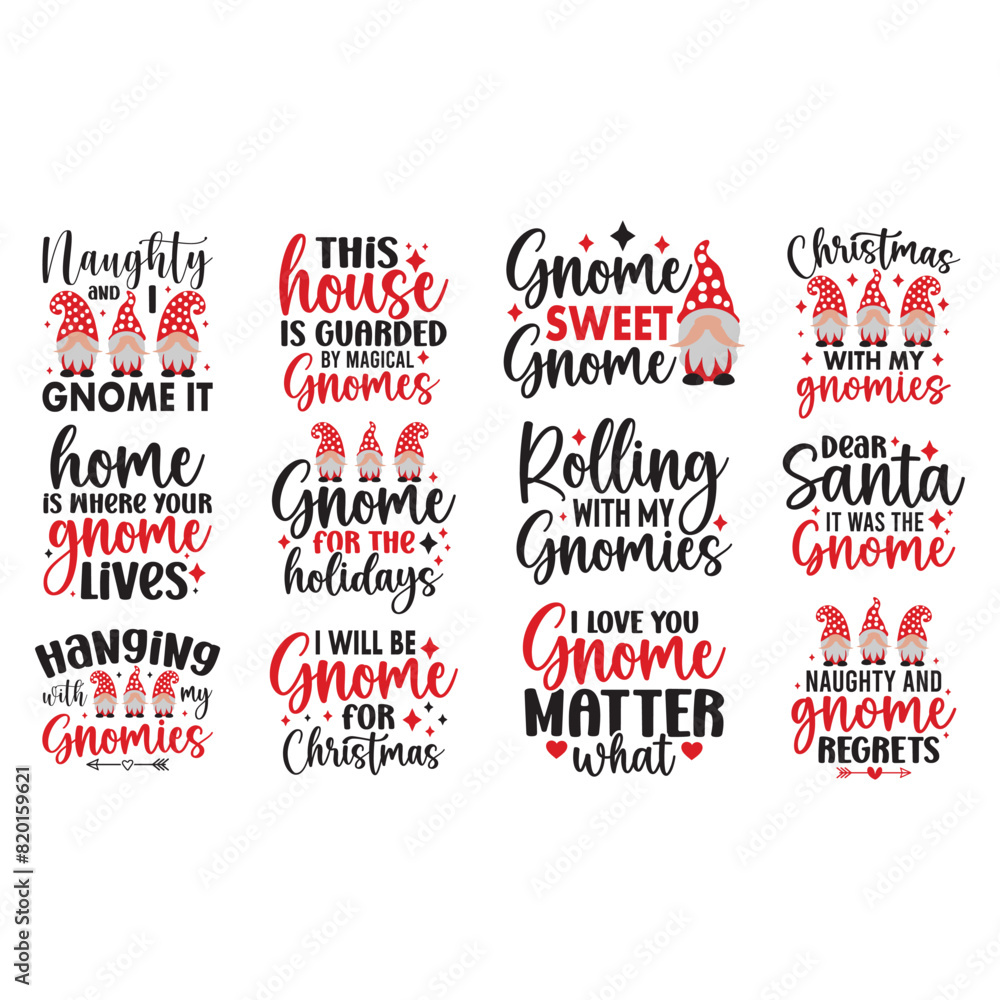 Christmas Gnome SVG Bundle Christmas Gnome SVG Bundle
