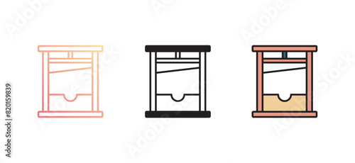 Guillotine icon design with white background stock illustration