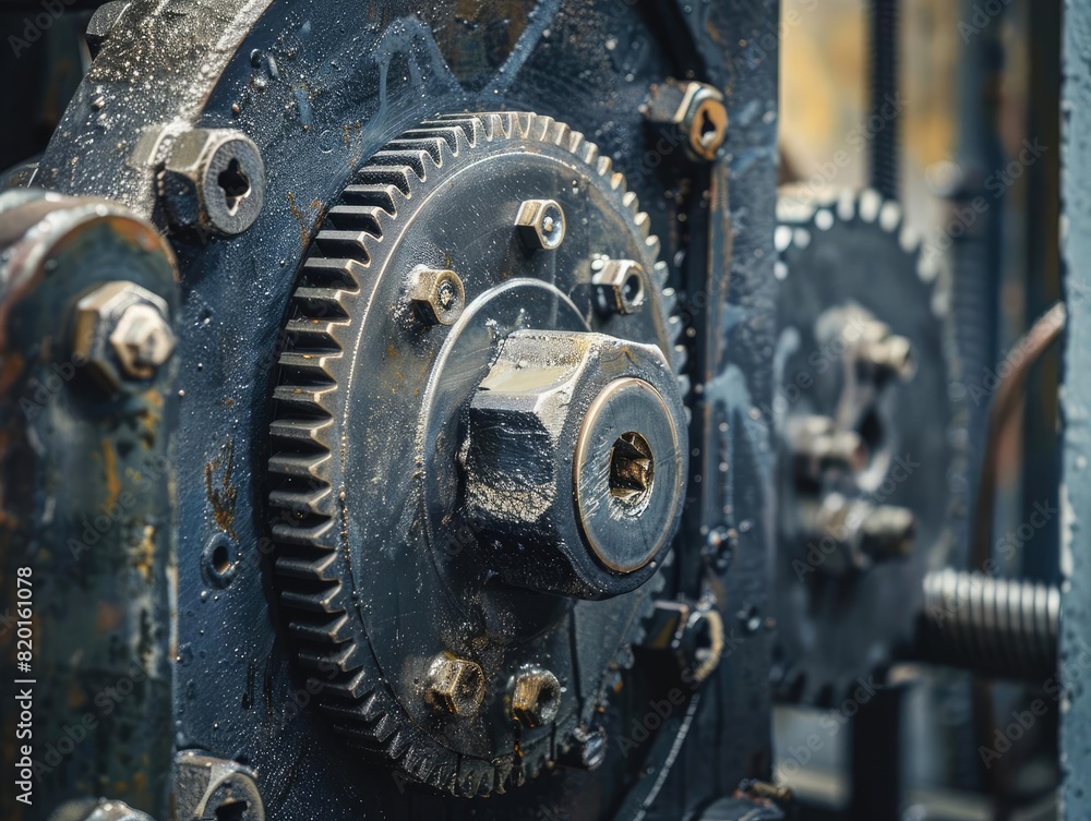 Mechanical Parts Closeups of gears, cogs, and machinery for industrial themes