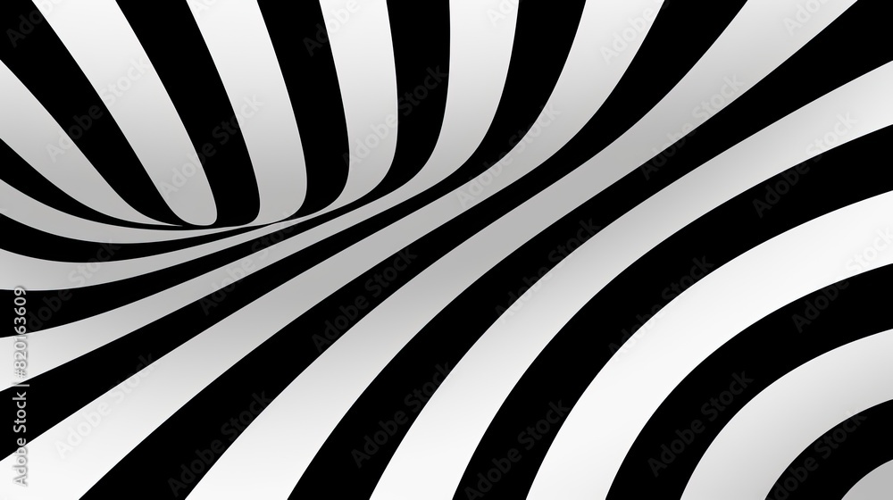 custom made wallpaper toronto digitalBlack and white design. Pattern with optical illusion. Fabric with wavy folds in full screen. Abstract elegant background. Illustration for banner, poster, cover, brochure, wrapping or presentation.
