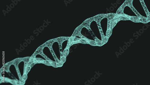 Human DNA .Biotechnology, biochemistry, genetics and medicine concept.  photo