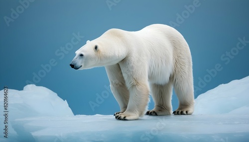 A polar bear against a backdrop of gradients from upscaled_4