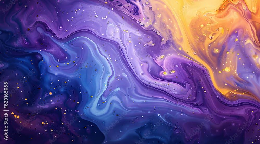 Vibrant abstract fluid art backdrop featuring swirling blue, purple, and yellow Vibrant abstract fluid art backdrop featuring swirling blue, purple, and yellow