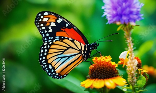 butterfly on flower © Fidahussain