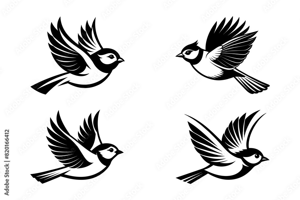 Set of bird vector silhouette Set of bird vector silhouette