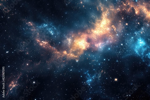 Beautiful cosmic background with vibrant colors