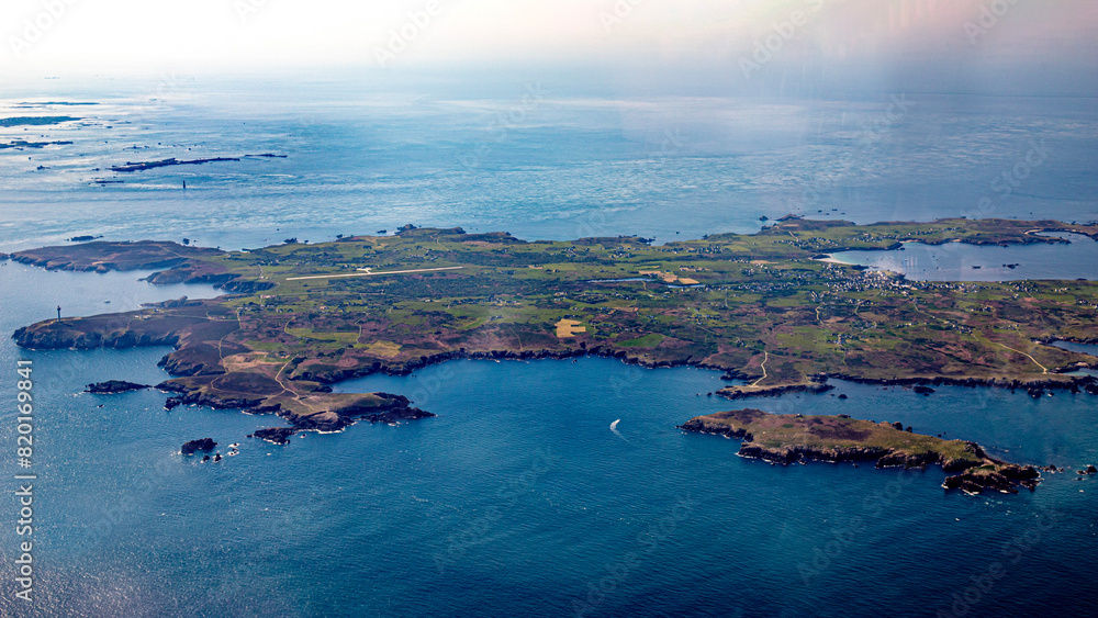 Fototapeta premium Ouessant Island in french brittany in finistere atlantic ocean