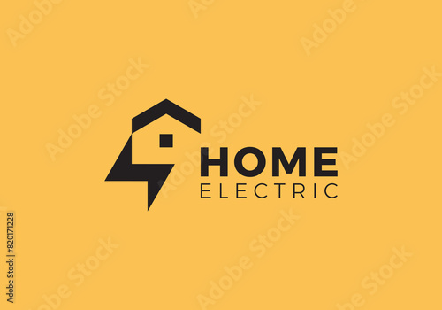 creative home electric logo icon vector design