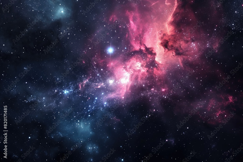Fototapeta premium Stunning galaxy with nebulas and cosmic dust