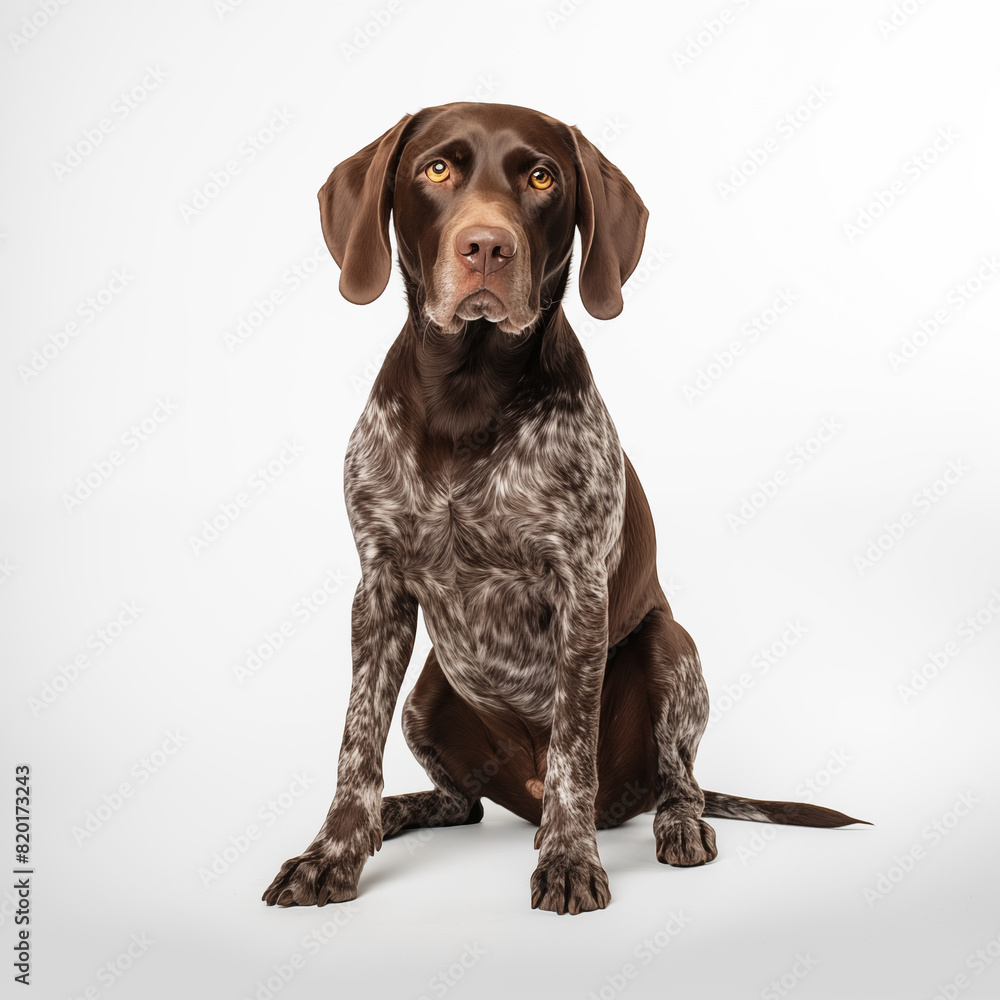 German short haired pointer isolated on white