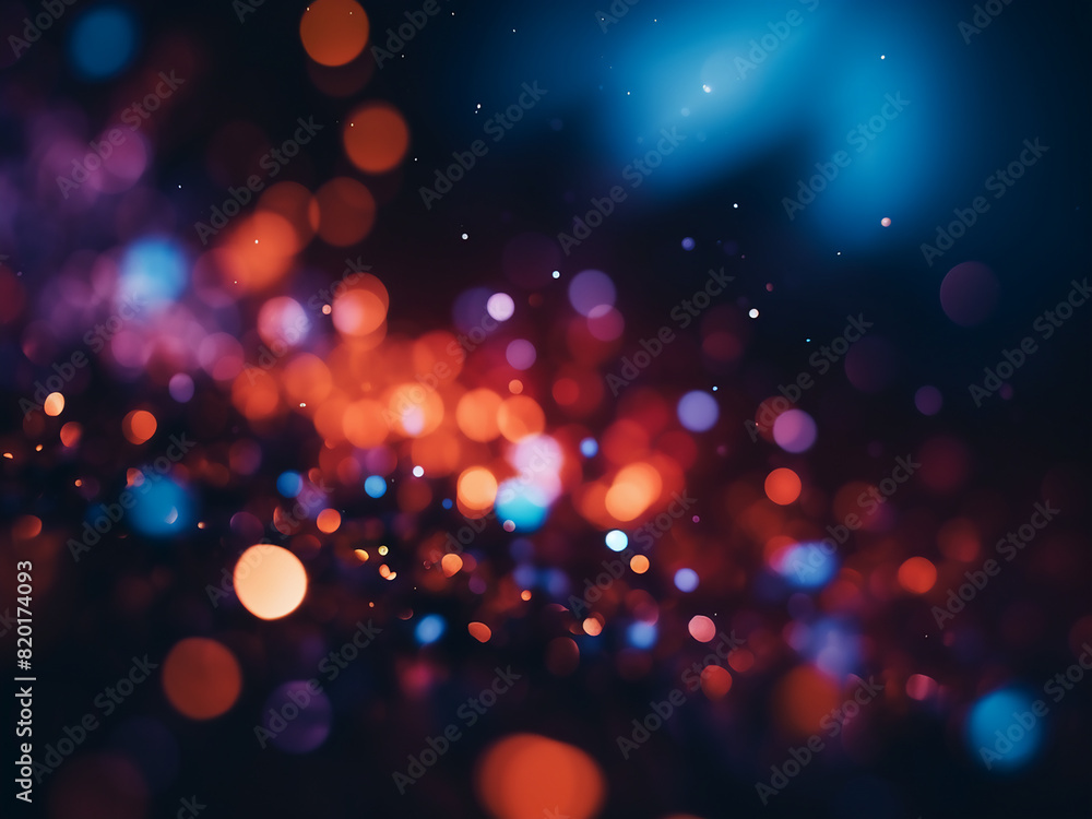 Colorful bokeh lights blending into a dark, blurred background Colorful bokeh lights blending into a dark, blurred background