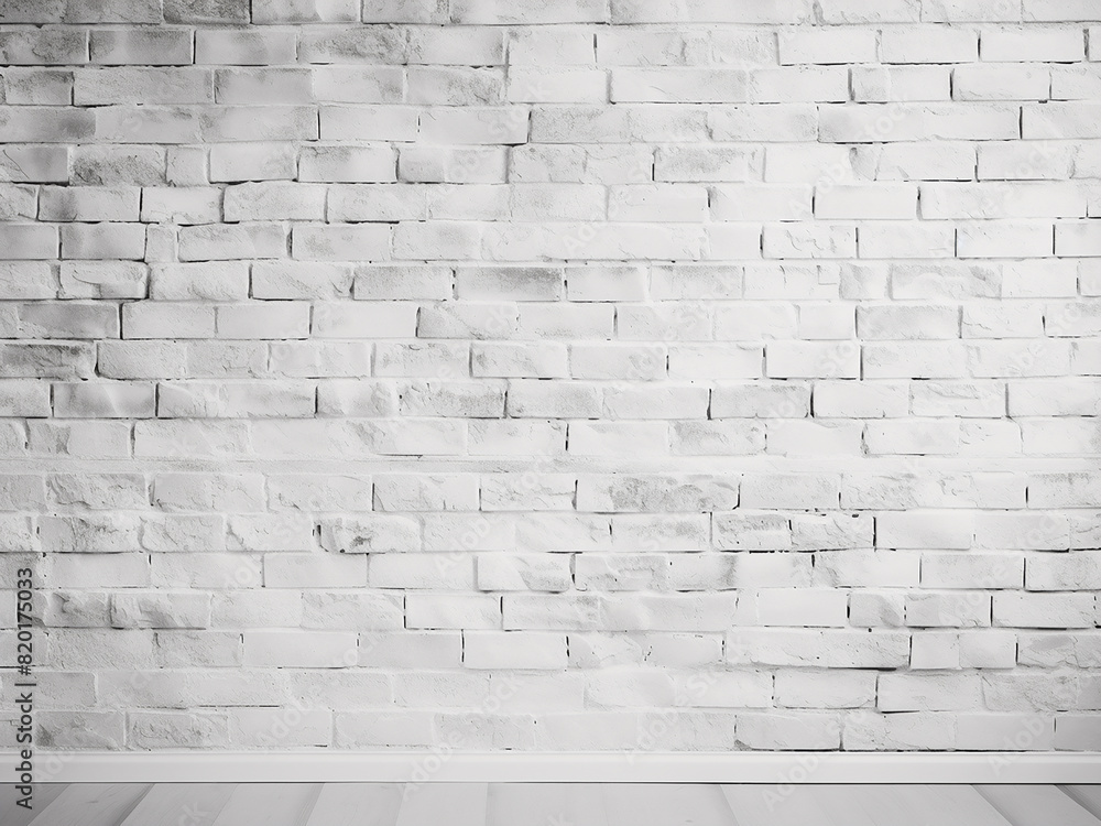 Fototapeta premium White brick wall textures make for a captivating backdrop