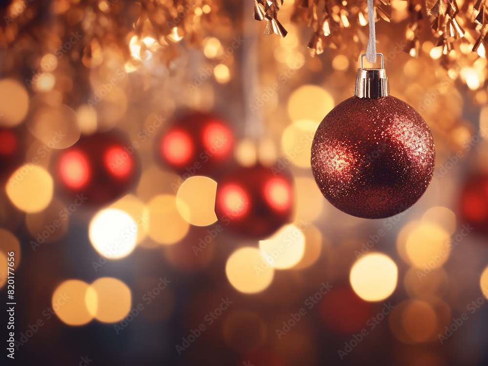 Defocused lights create a magical garland background for Christmas Defocused lights create a magical garland background for Christmas
