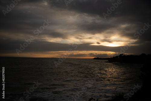 Sunset over Cloudy Sky at Spring