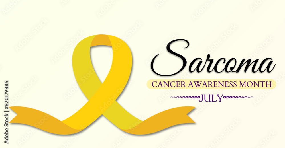 Obraz premium Sarcoma and Bone Cancer Awareness Month Vector Designs. July is Sarcoma cancer awareness month