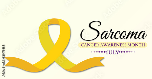 Sarcoma and Bone Cancer Awareness Month Vector Designs. July is Sarcoma cancer awareness month