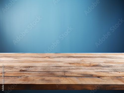 Highlight your items against a vivid background on this wooden table