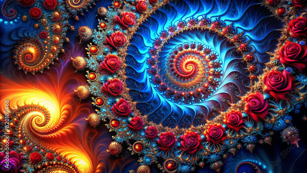 Abstract multicolored fractal background Abstract multicolored fractal background