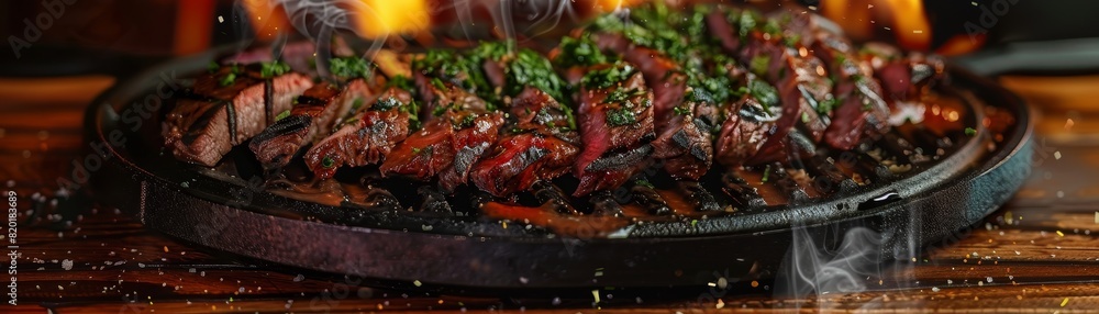 Ox heart, grilled and sliced, served at a Brazilian churrascaria Ox heart, grilled and sliced, served at a Brazilian churrascaria
