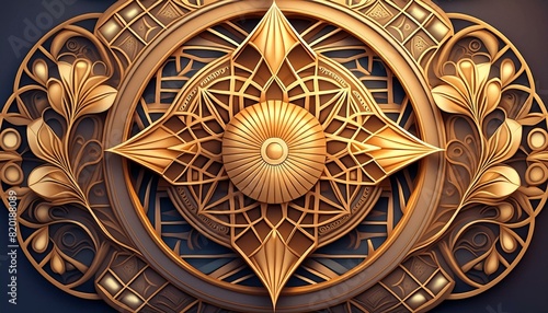 Luxurious Inlays: Intricate Geometric Patterns with Elegance